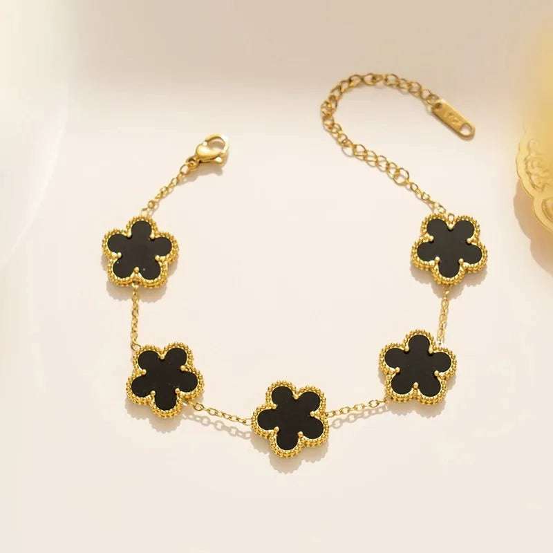 Five Leaf Flower Bracelet