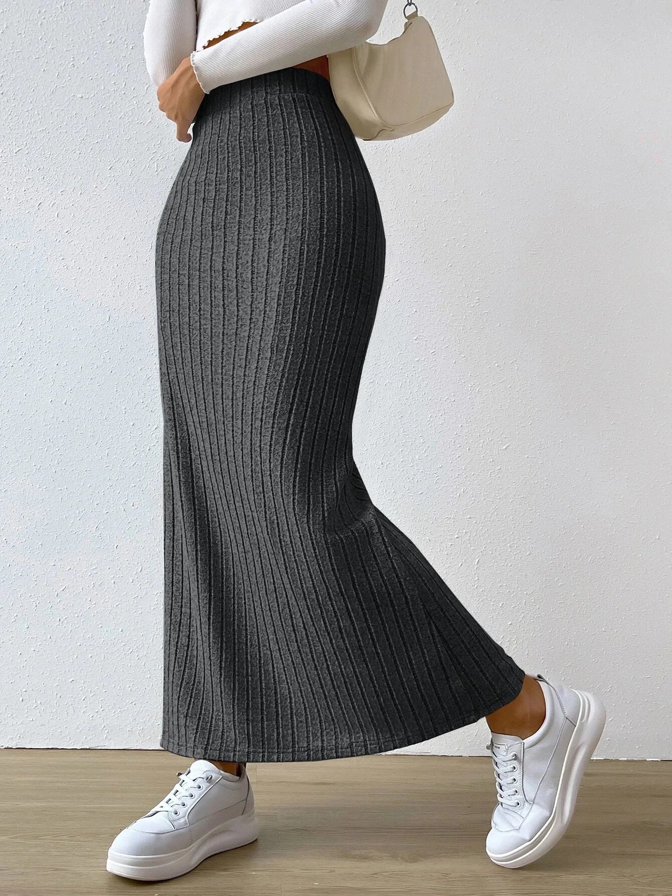 Dark Grey Long Skirt