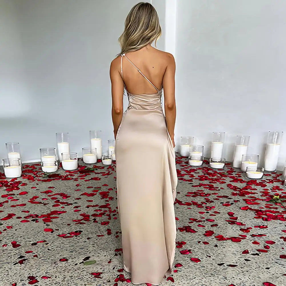 Long Elegant One Shoulder Dress