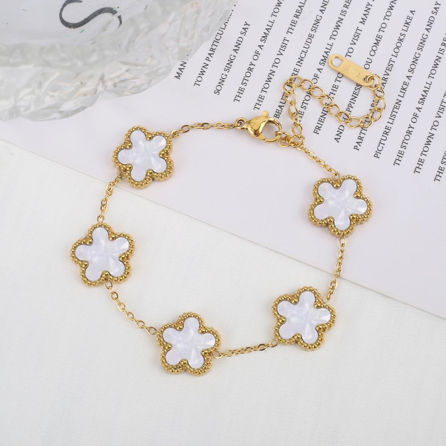 Five Leaf Flower Bracelet