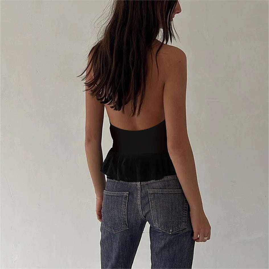 Studded Halter Neck Top
