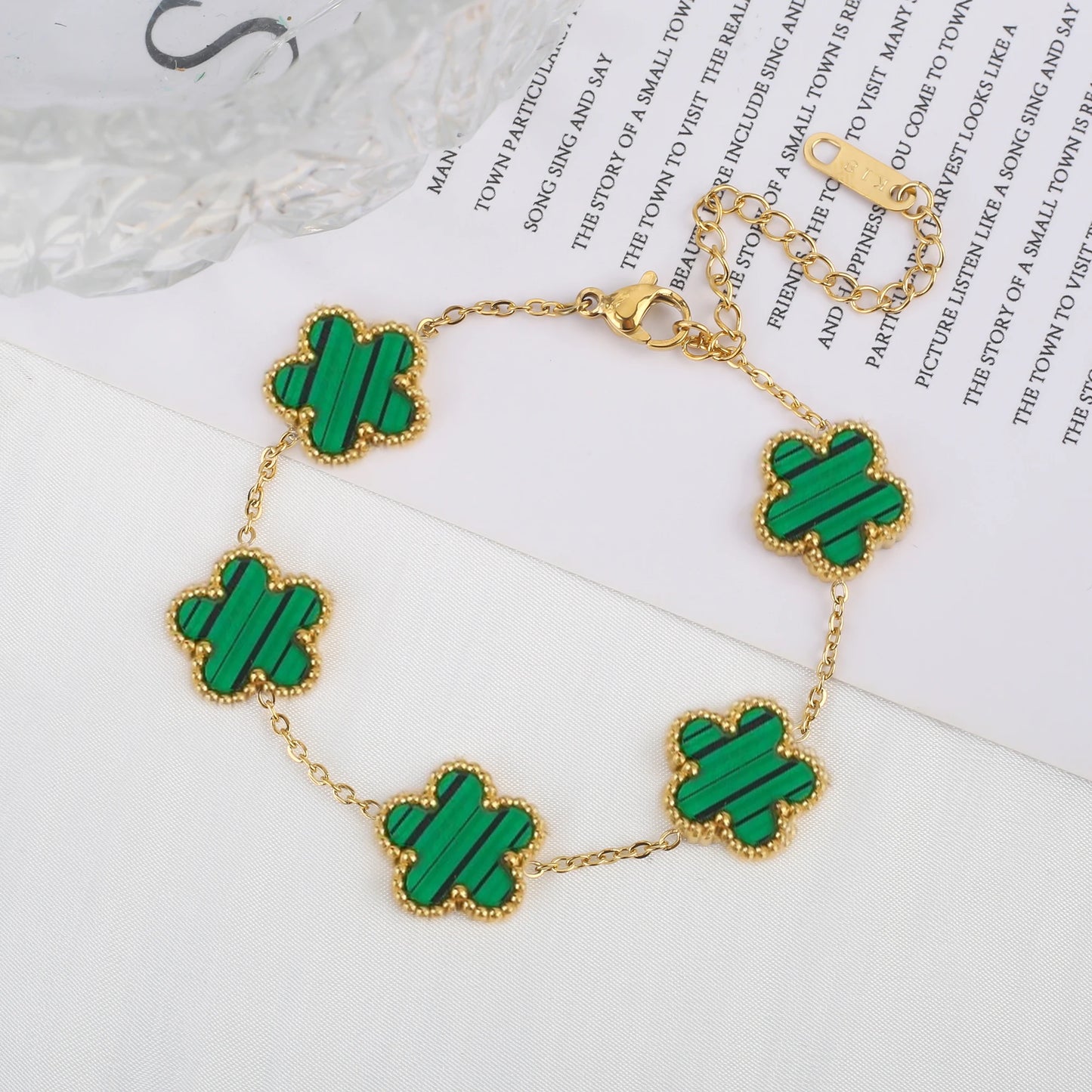 Five Leaf Flower Bracelet