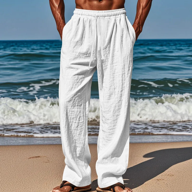 White Beachwear Trousers