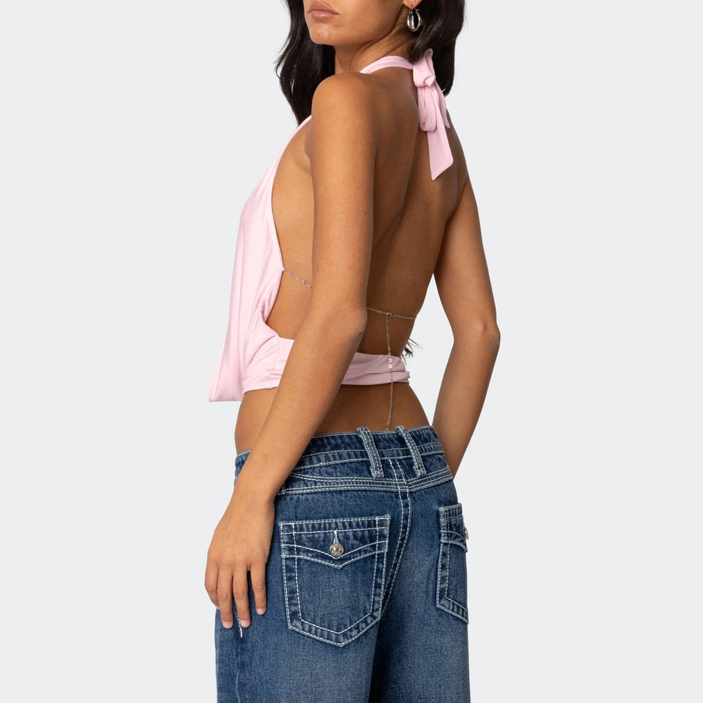 Backless Halter Neck Top