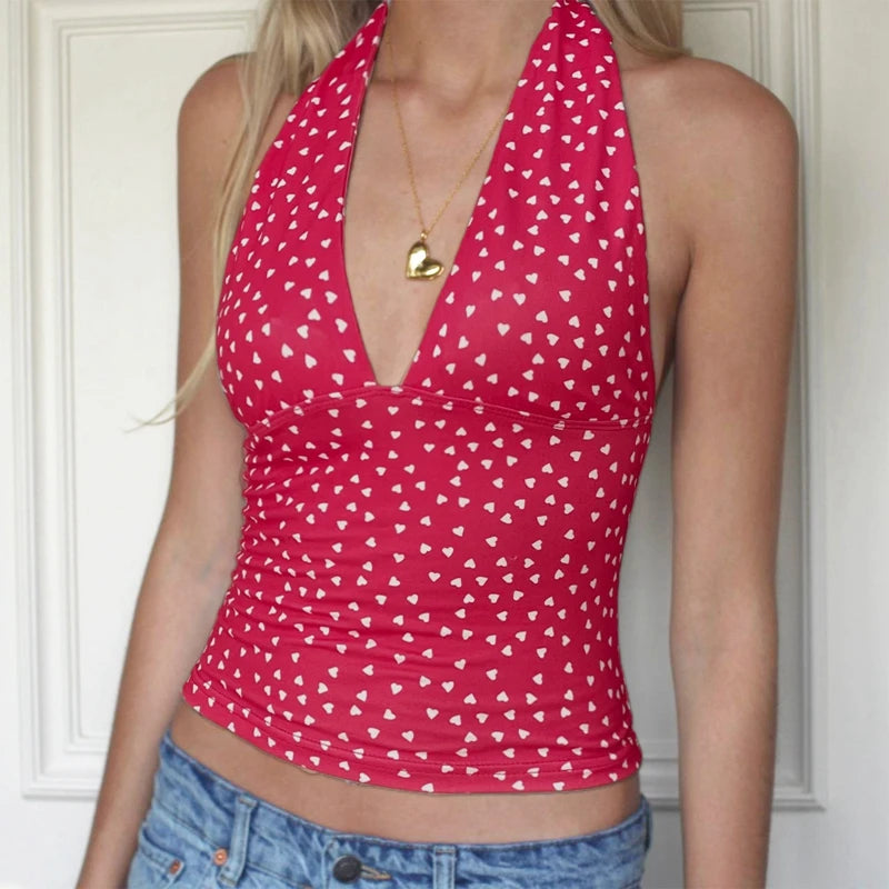 Gingham Halter Neck Top