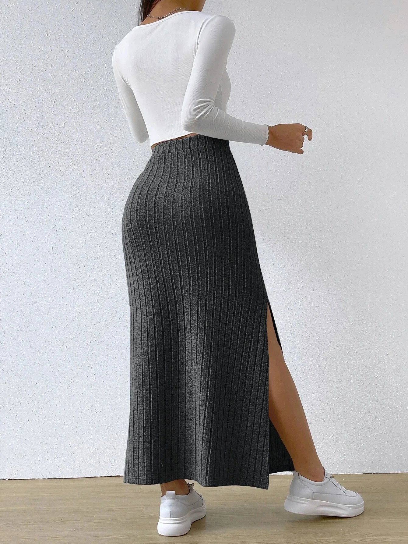 Dark Grey Long Skirt