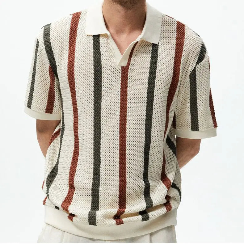 Hollow Knitted V-Neck Top