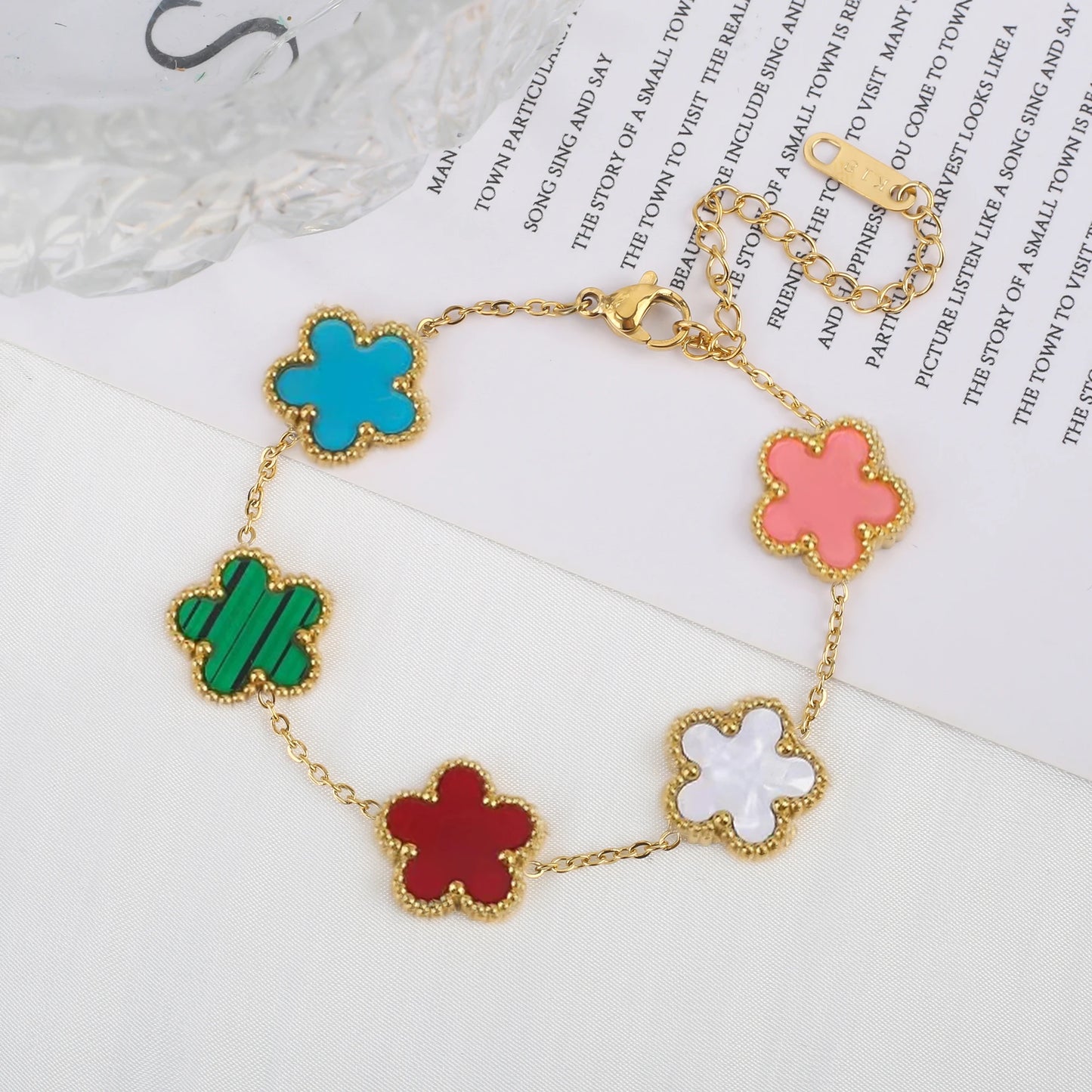 Five Leaf Flower Bracelet