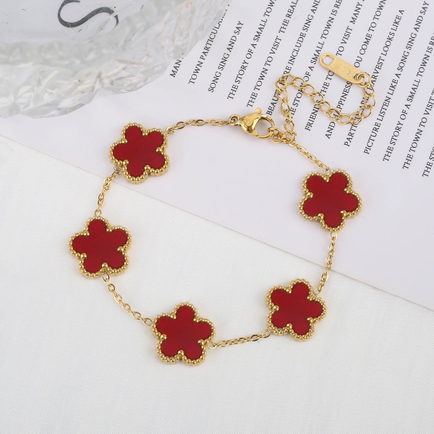 Five Leaf Flower Bracelet