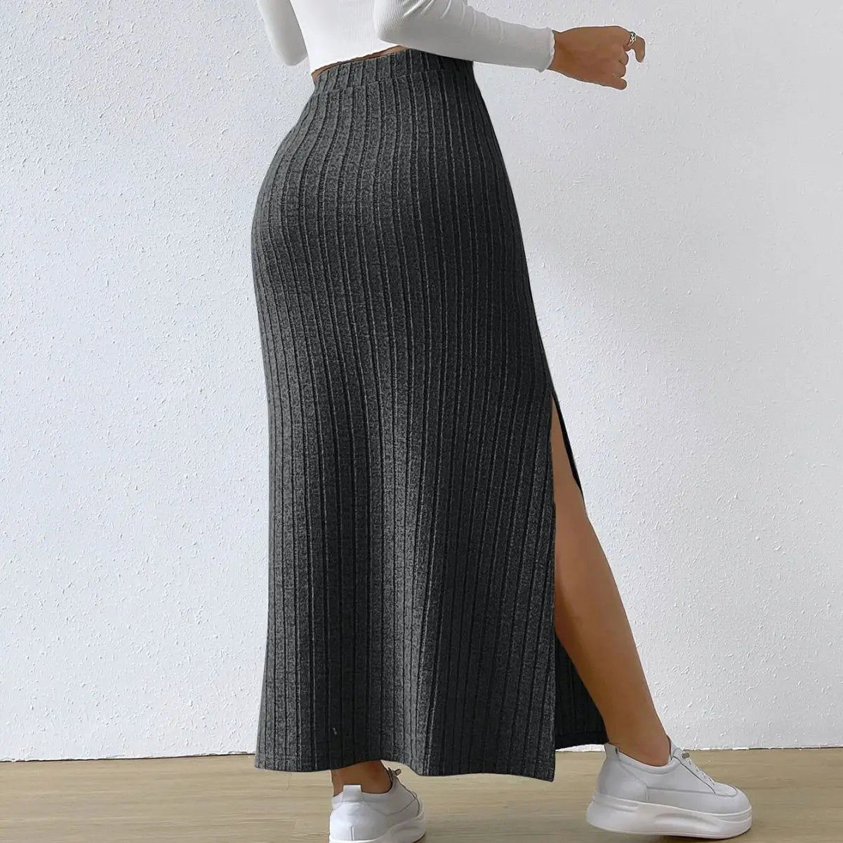 Dark Grey Long Skirt