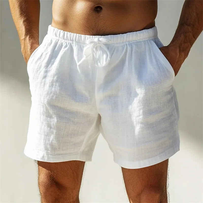 White Drawstring Shorts