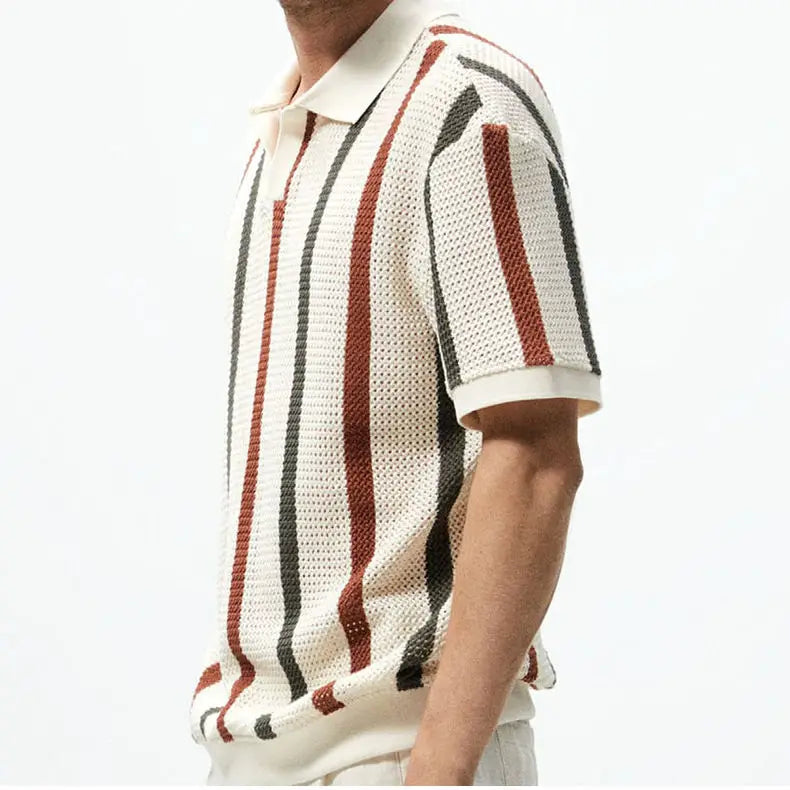 Hollow Knitted V-Neck Top