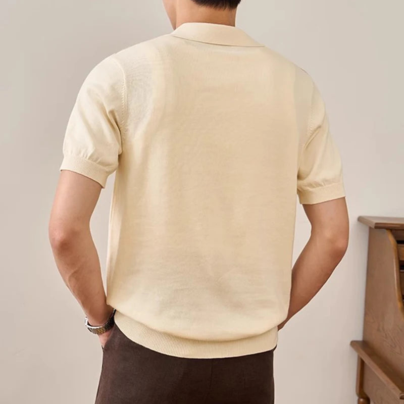 Contrast Striped Polo