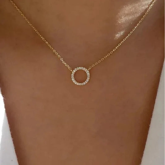 Golden Circle Pendant Necklace