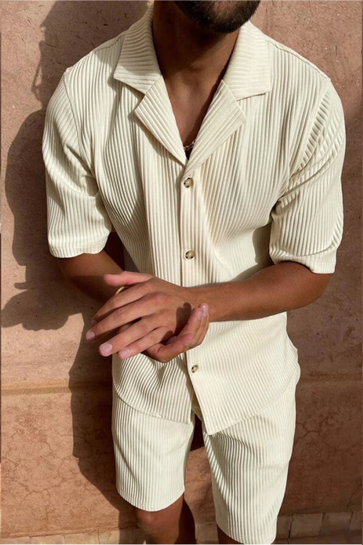 Creamy White Shirt & Shorts