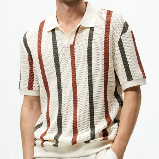 Hollow Knitted V-Neck Top