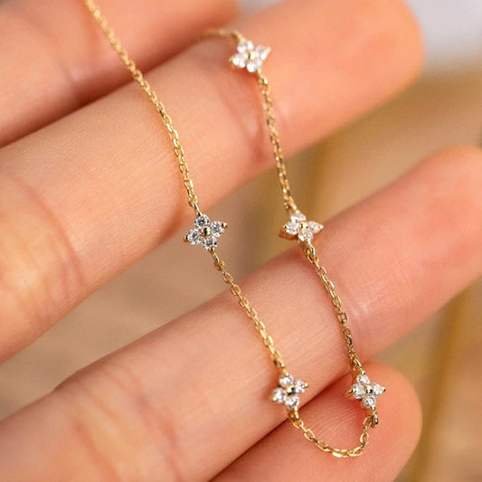 Four Leaf Flower Bracelet