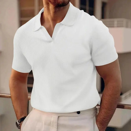 White V-Neck Top