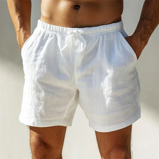 White Drawstring Shorts